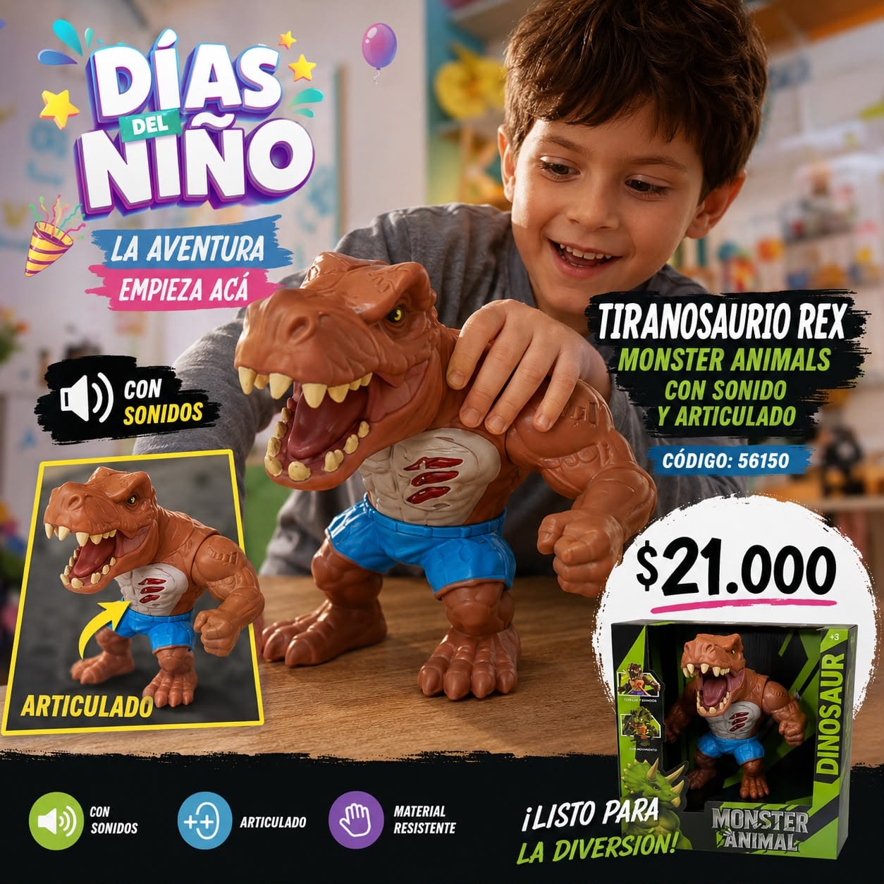 Juguete tiranosaurio 56150