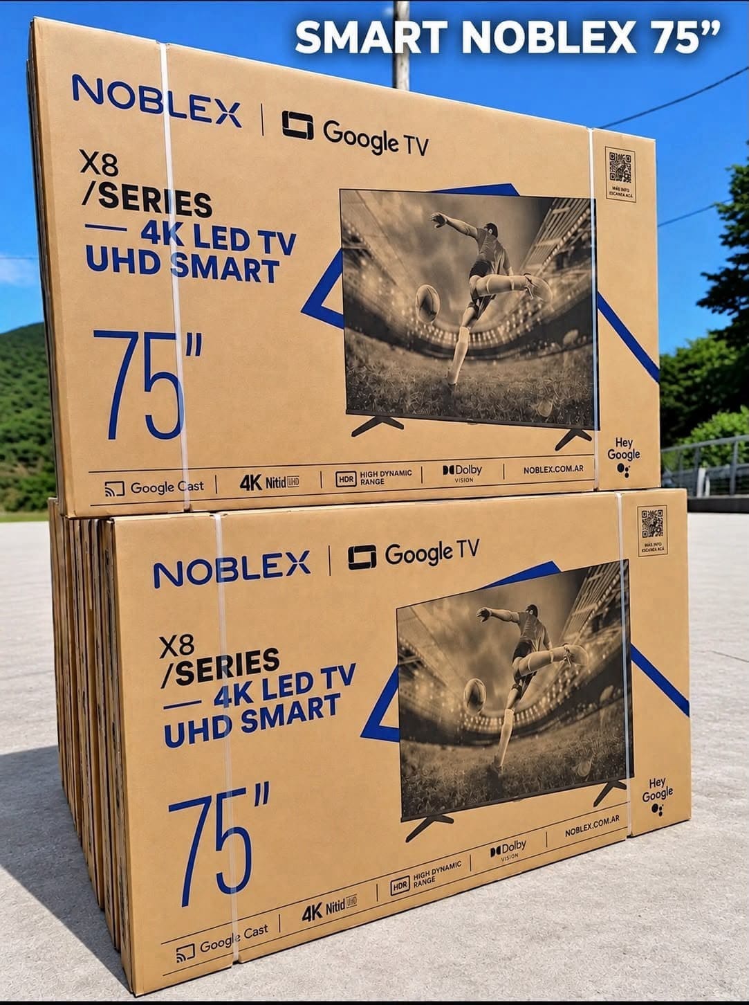 Smart TV 75" Noblex android TV 4K LED TV UHD smart