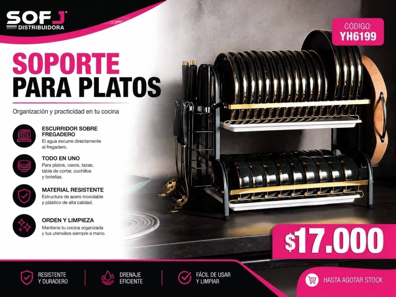 Escurridor de platos YH6199