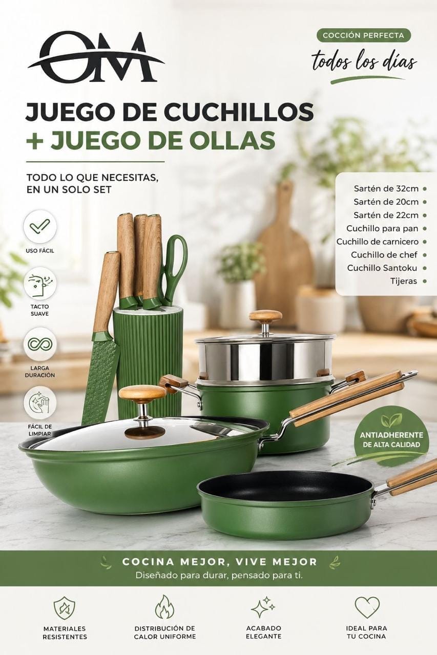Juego de ollas y cubierto OM 30131299