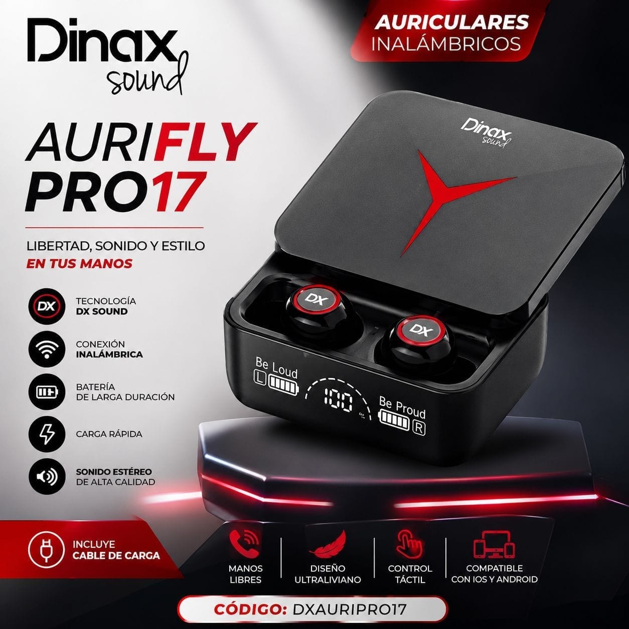 Auricular inalámbrico DXAURPRO17