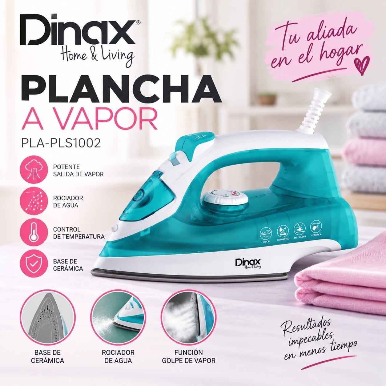 Plancha Dinax a vapor