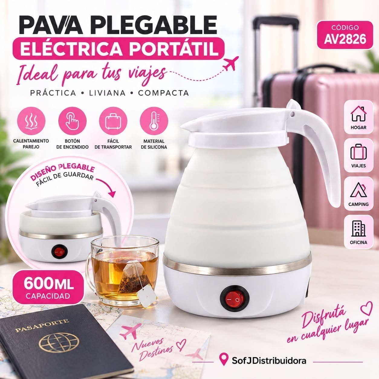 Pava Seis plegable de viaje AV2826