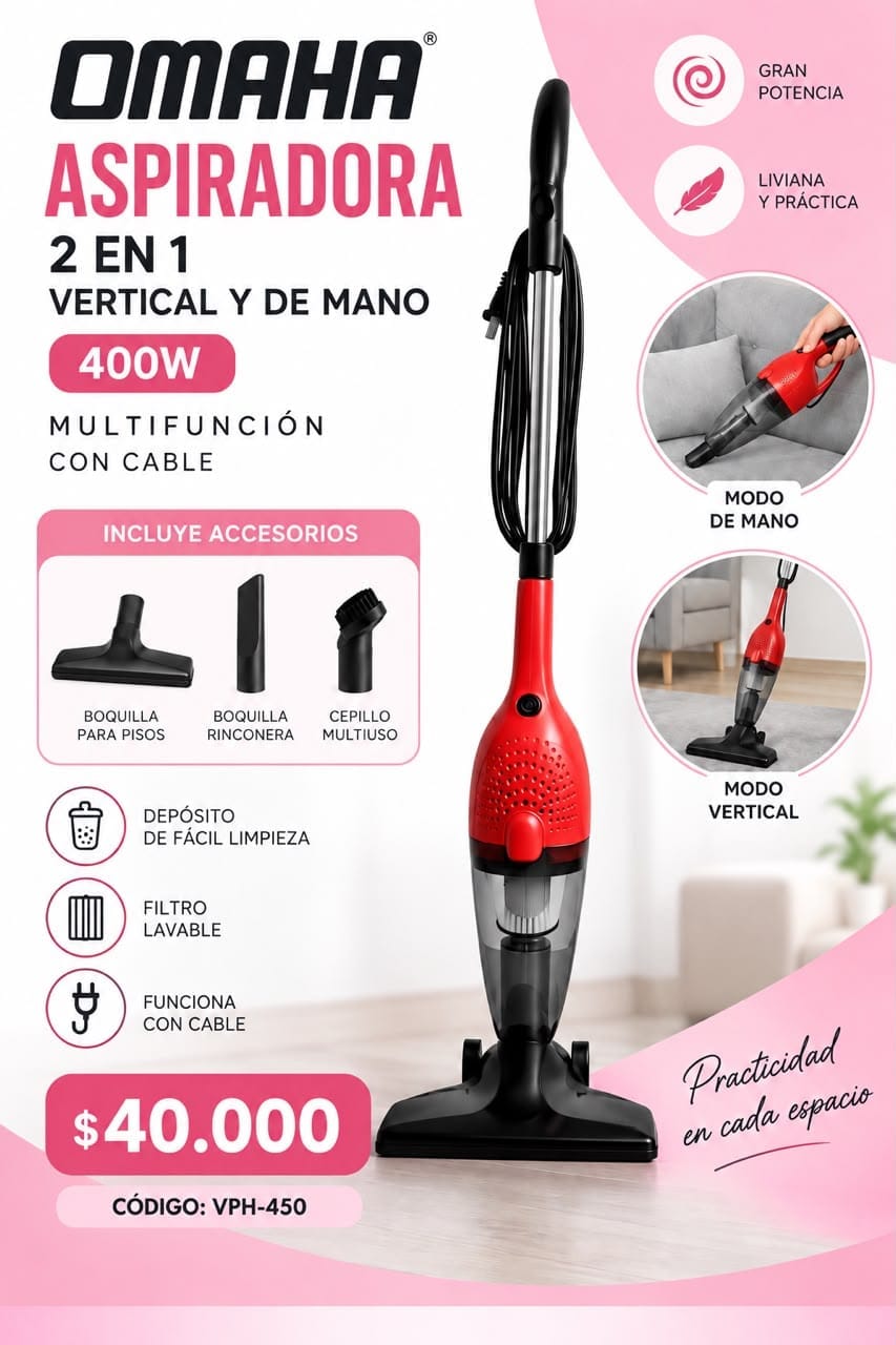 Aspiradora Omaha vertical VPH-450