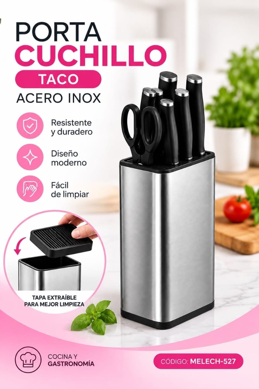 Porta cuchillo acero inox MELECH-527
