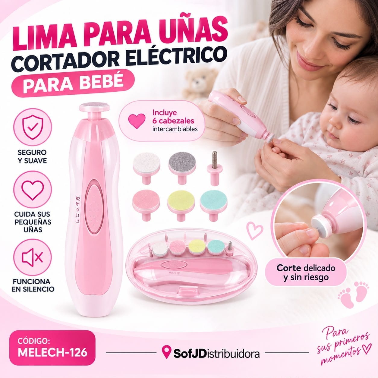 Lima eléctrica para bebés MELECH-126