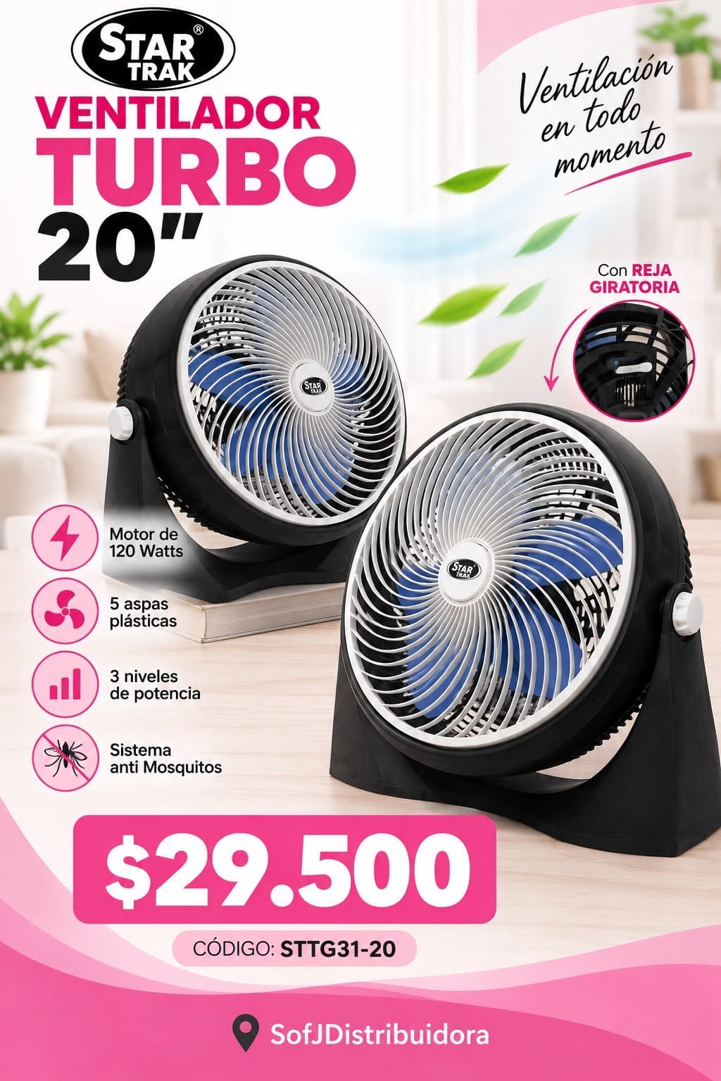 Ventilador 20" turbo Star Track