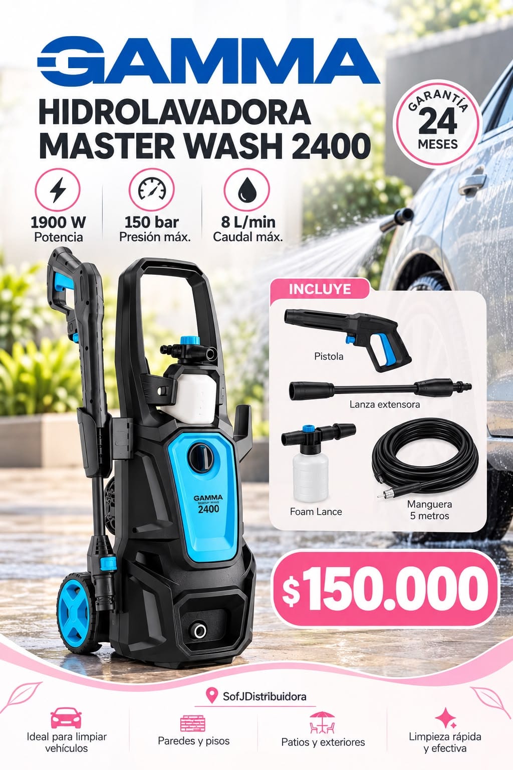 Hidrolavadora Gamma master wash 2400 G2518AR