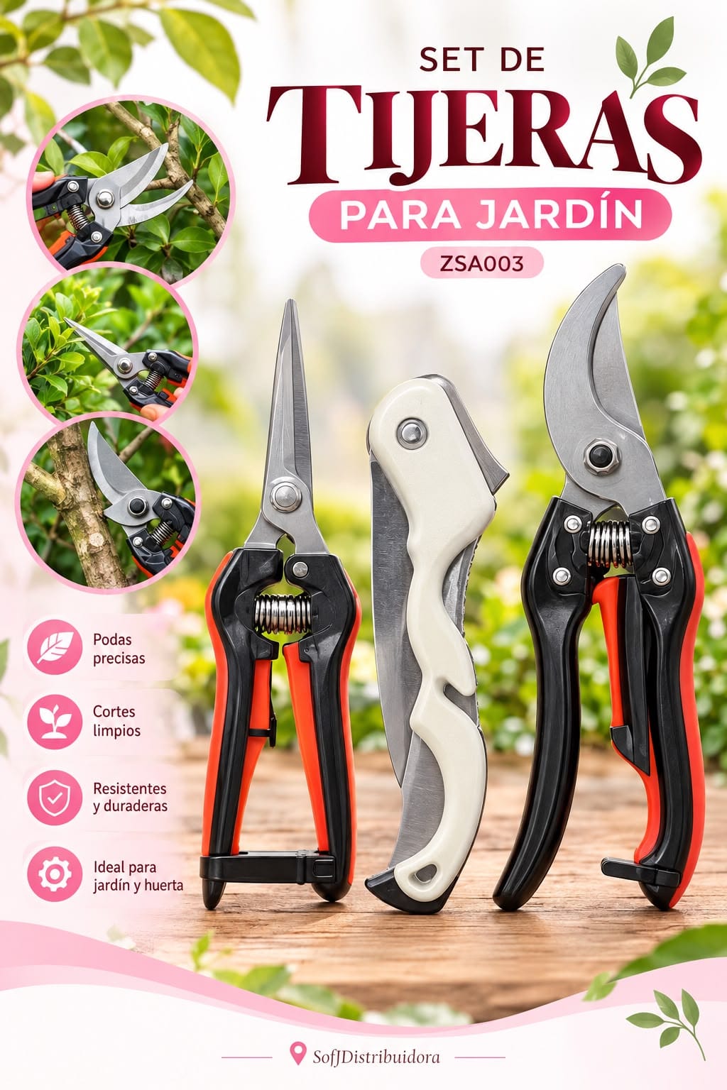 Set tijeras para jardín