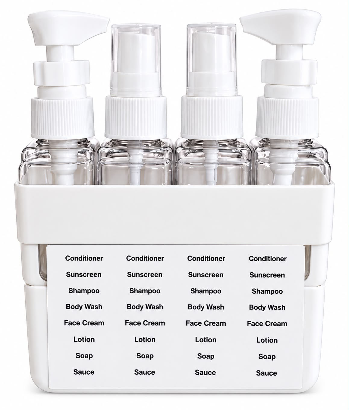 Set de botellas de viaje 50 ml 4 piezas WM034