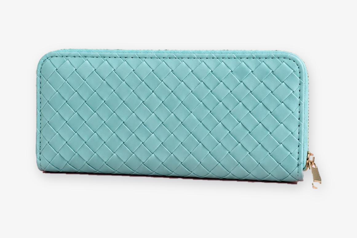 Billetera turquesa de 1 solo cierre 19x10CM MG12