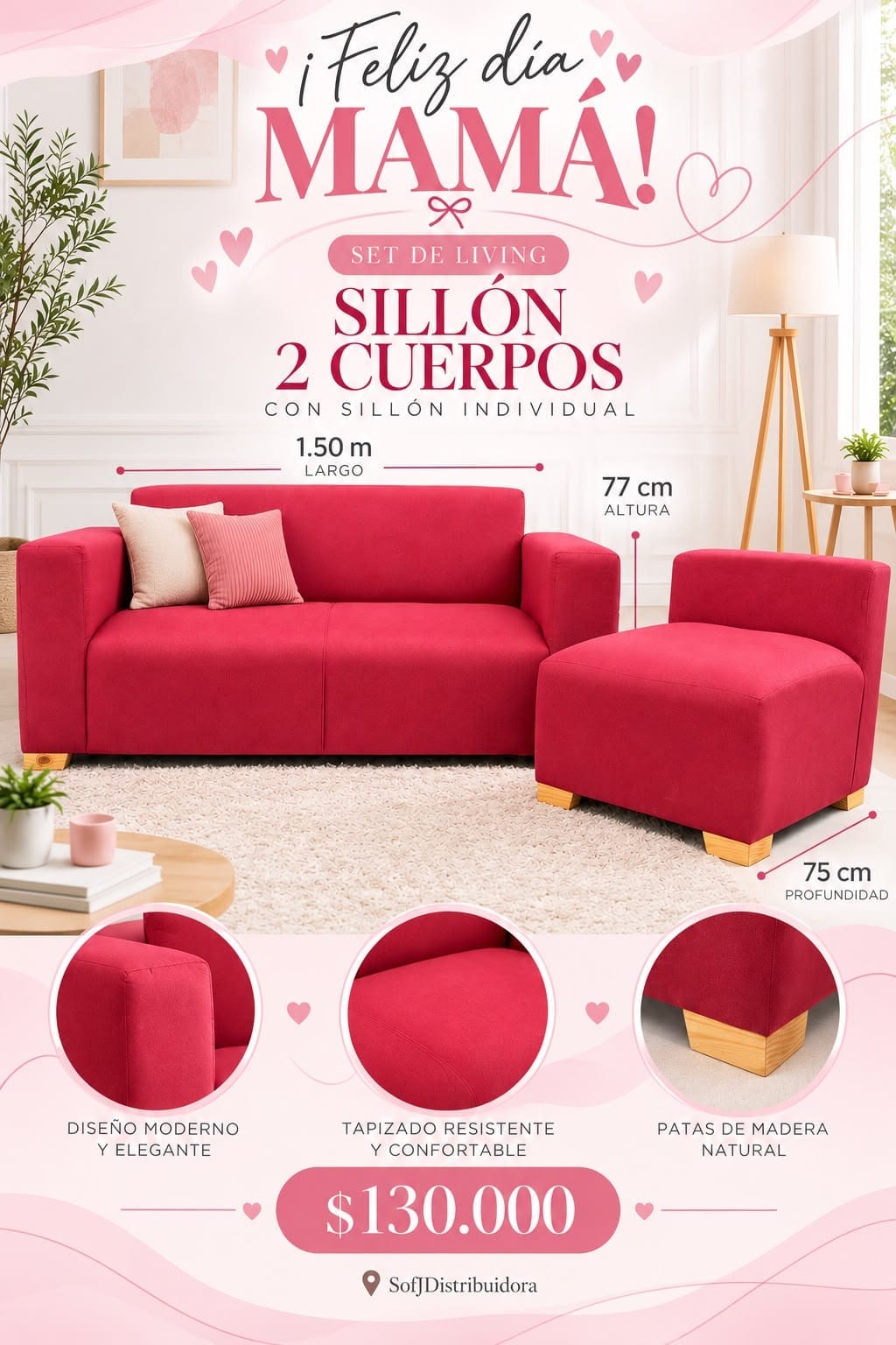 Sillón 2 cuerpos + camastro