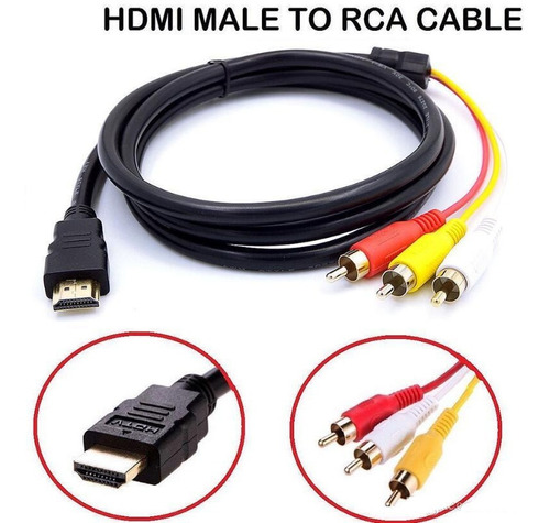 CABLE HDMI A 3RCA MALLADO CON FILTRO 1.5MTS cb342