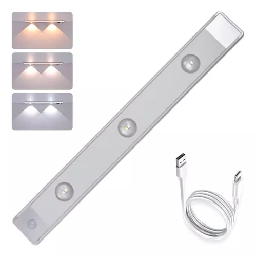 Luz Led Barra Sensor Movimiento 40cm Adhesivo Magnético Recargable E-243/X-1638