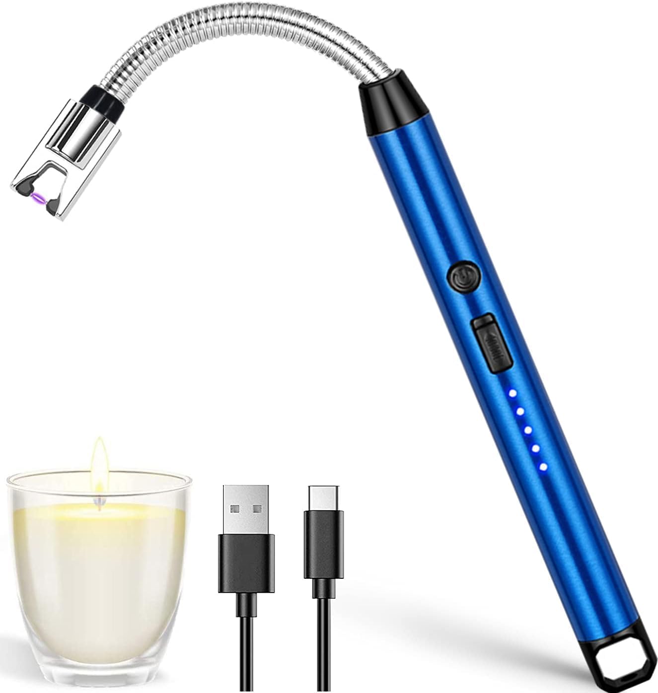 Encendedor Chispero Recargable Flexible 360° USB D-04516 TWP-006