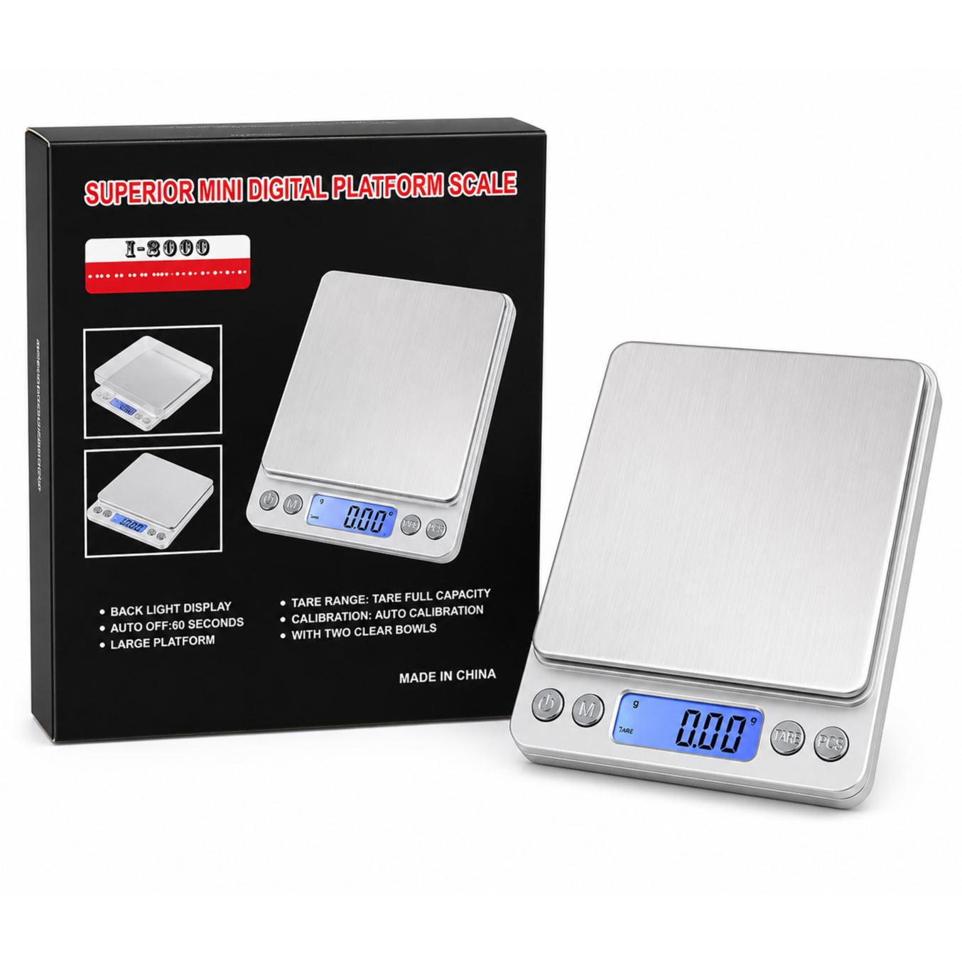 Balanza Digital Lambo om I-2000 3000G Caja Negra