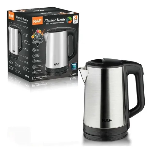 Pava Hervidor Eléctrico Raf 2.3 Litros 1800w Ref.7928 Inox
