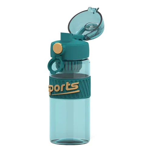 Botella Sport Deportiva 500 Ml Plástico Antigoteo Celeste con Infusor