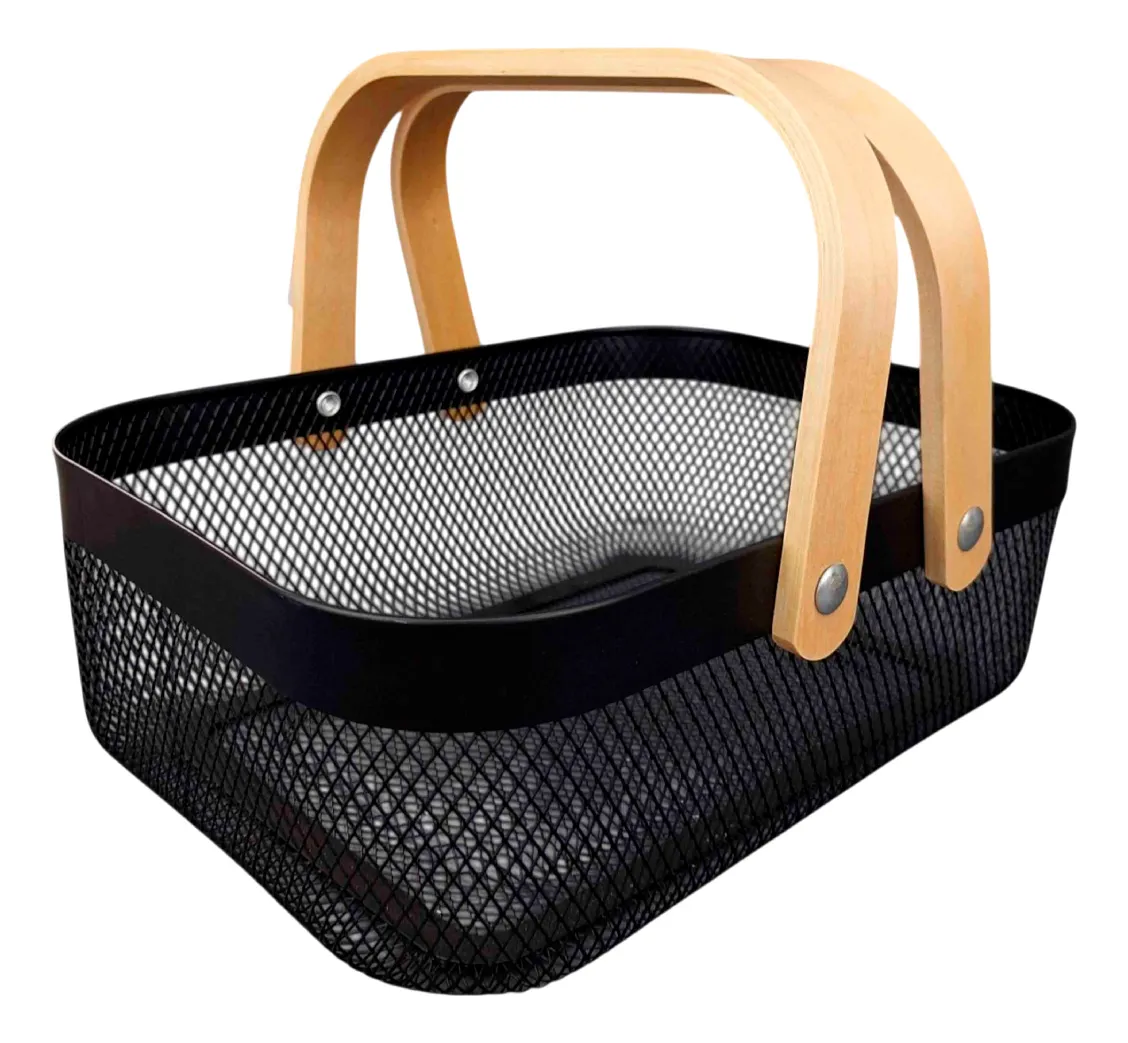 Canasto Organizador Rectangular Plastico C/ Manija 32x25x16 NEXT