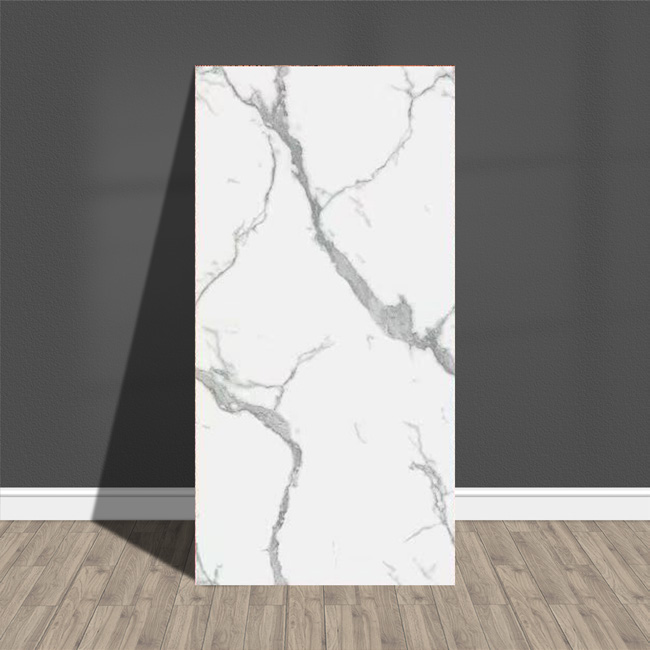 Caja 100u. Vinilo Simil Marmol BR008-40 Blanco con Gris 40X80cm BR-008