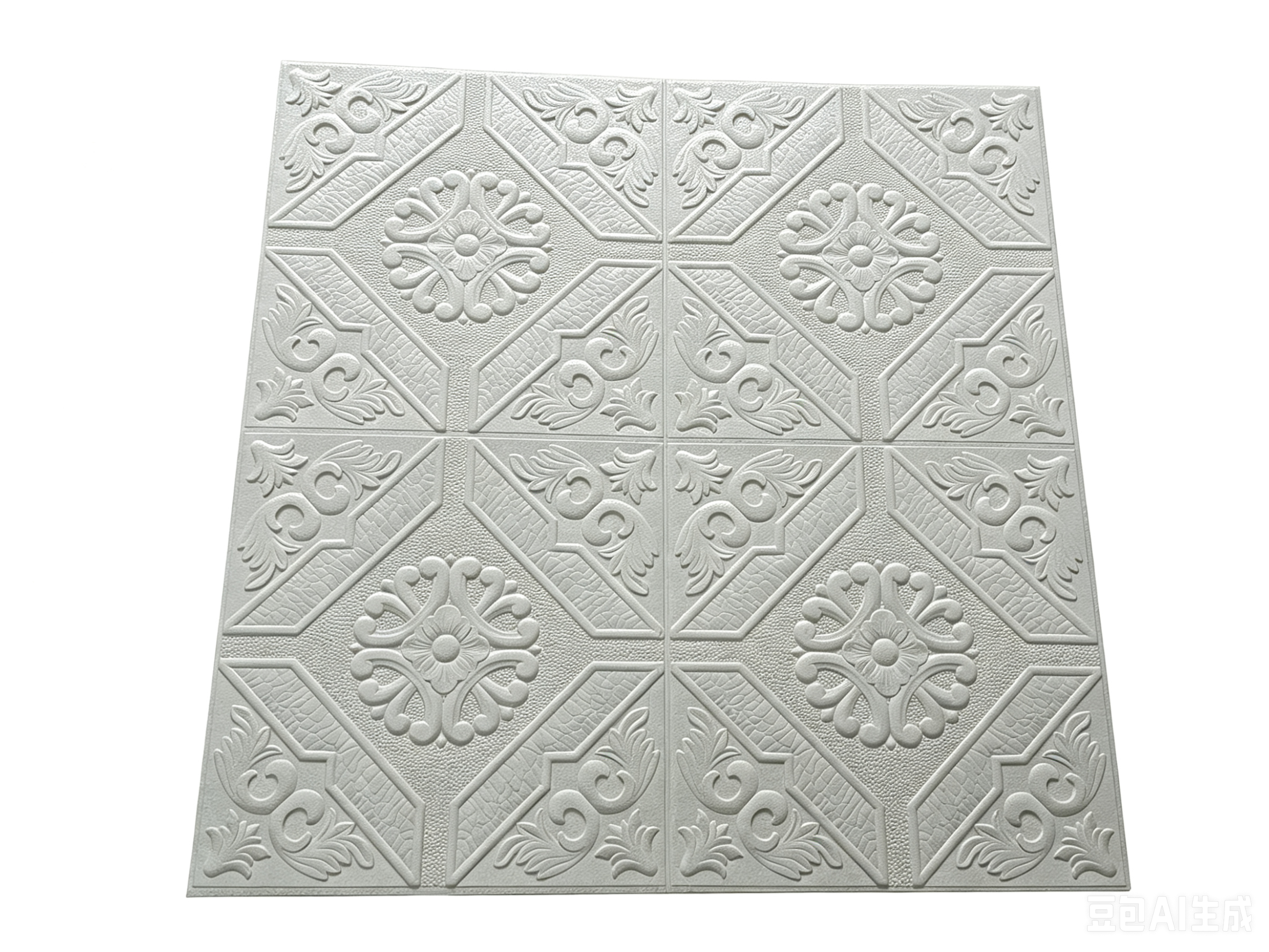 Vinilo Placa 3D Blanco con Diseño 012009 70x70cm