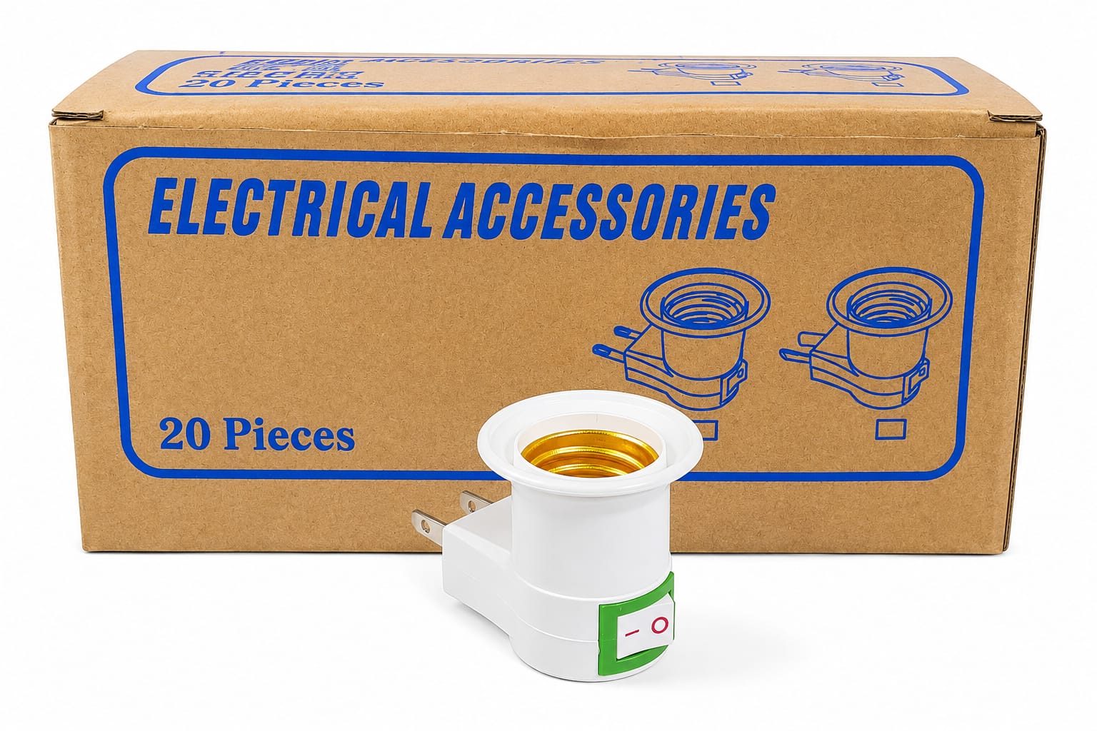 Portalampara Adaptador Foco Lampara Caja X20 S1489