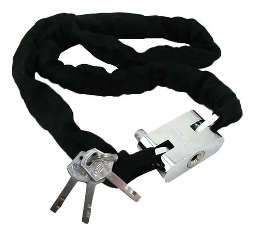 Cadena Linga Enfundada Con candado 3 Llaves Moto Bicicleta G1864