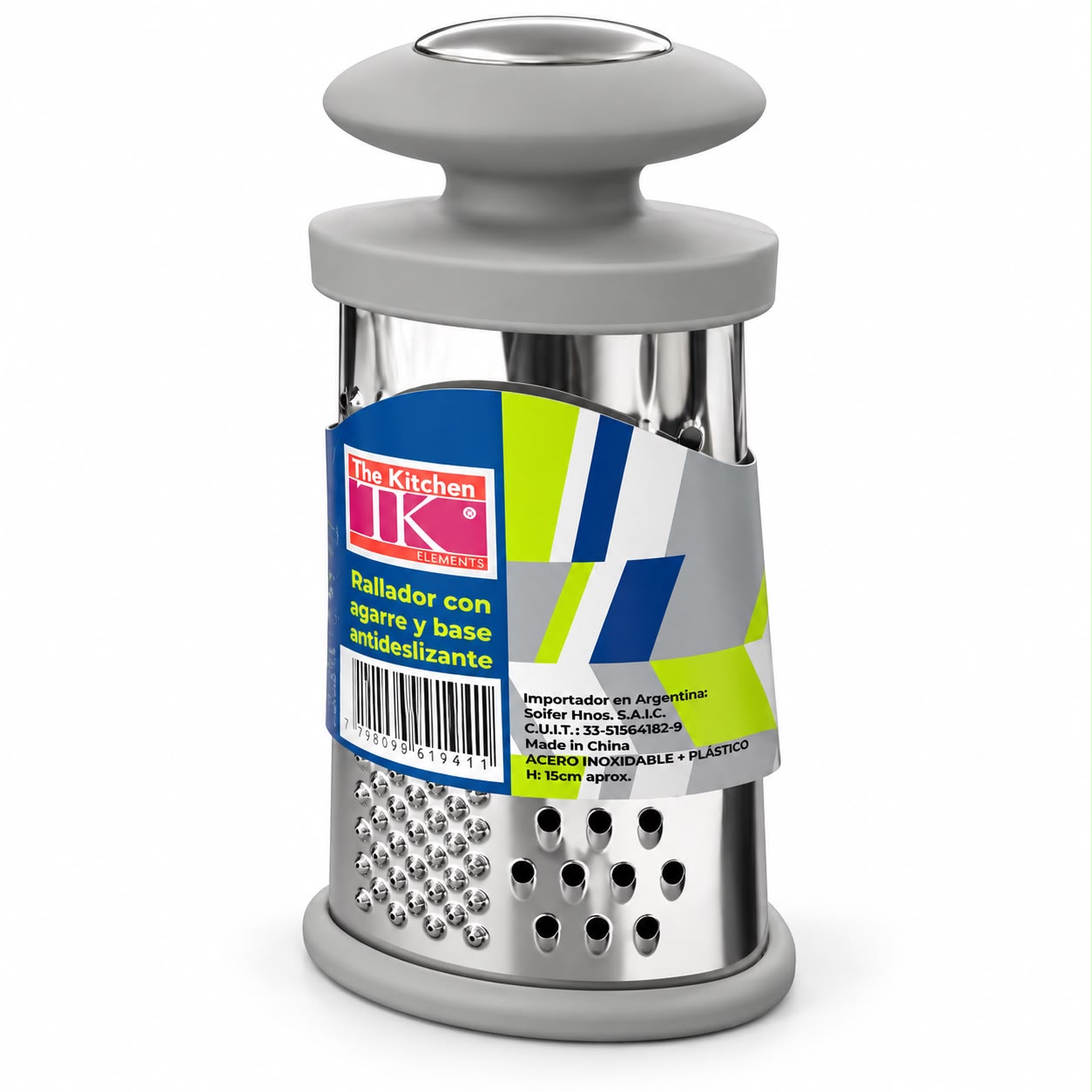 Rallador 3 Usos 15cm Con Agarre y Base SO1035B1-AA