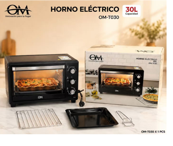 Horno Eléctrico OM 30 Litros Con Accesorios OM-T030