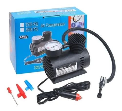 Mini Compresor De Aire 300 PSI Dc12v Caja Celeste