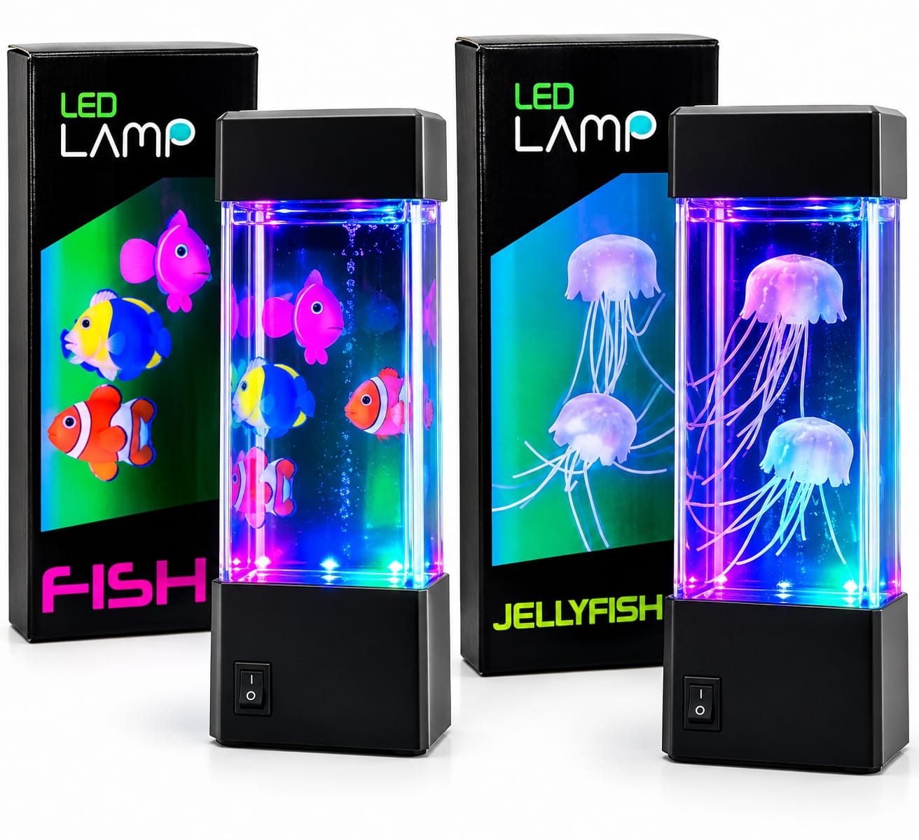 Lampara LED De Acuario Medusas Y Peces Artificiales Cambia Color S-1118