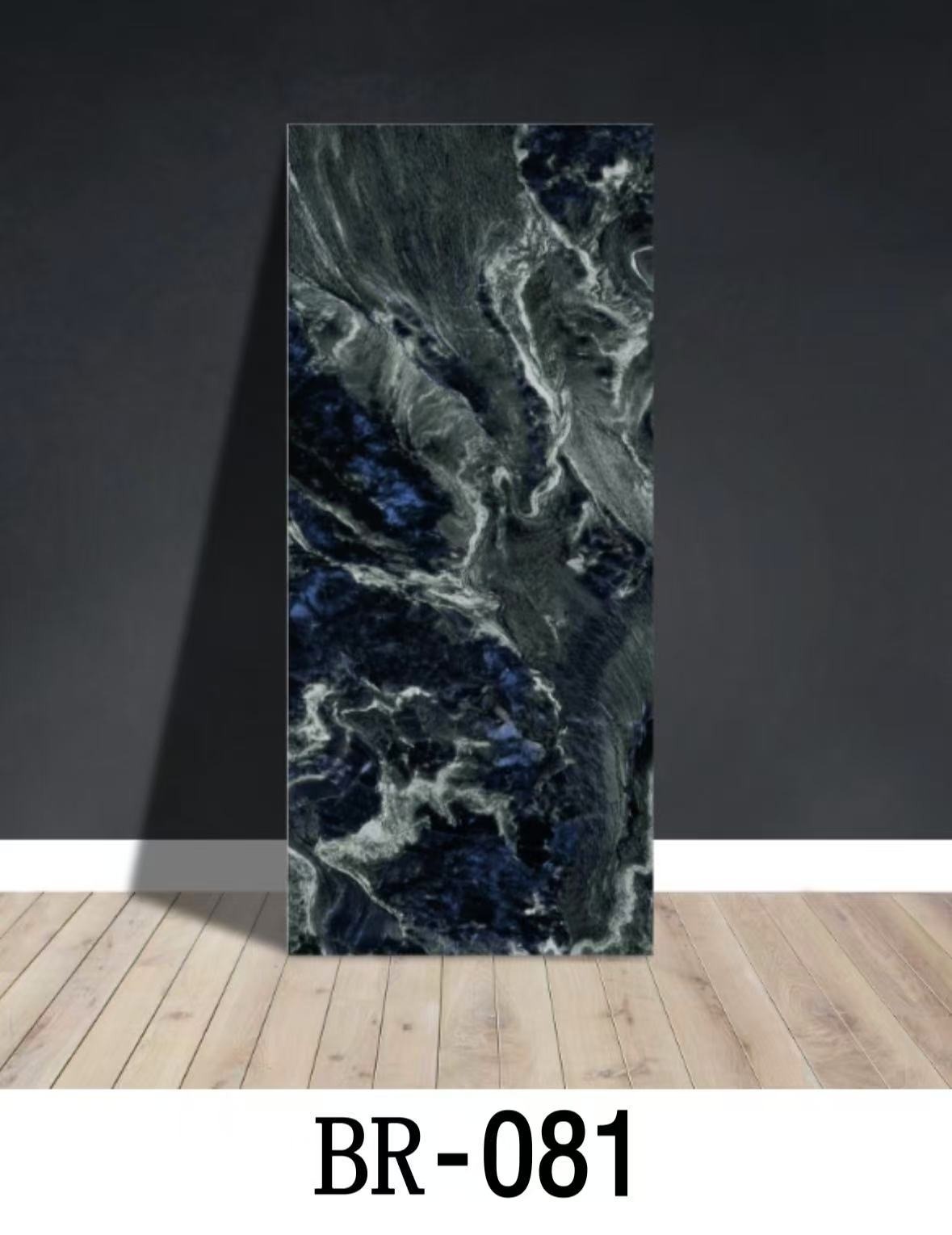 Placa Vinilo Simil Marmol BR081 Azul Efecto Oceano 40x80cm BR-081