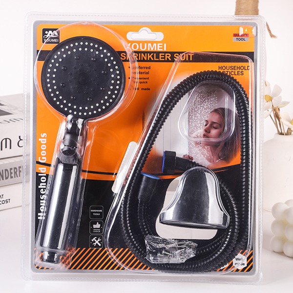 Set De Ducha De Mano Multifunción Negro Con Manguera Y Soporte NEXT A-9766
