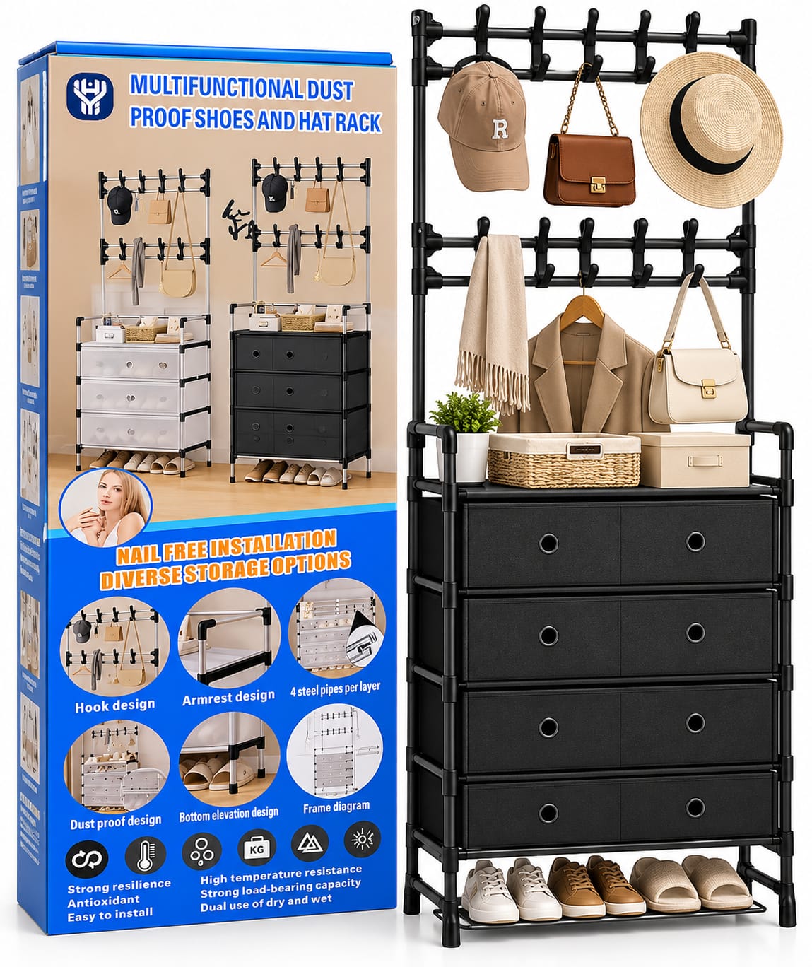 Organizador De Interior 5 Pisos con Ganchos YH9916