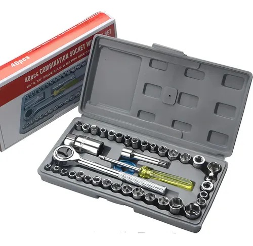 Set de Llaves Tubo Cricket Aiwa de 40 Piezas con Estuche para Auto y Moto WS50