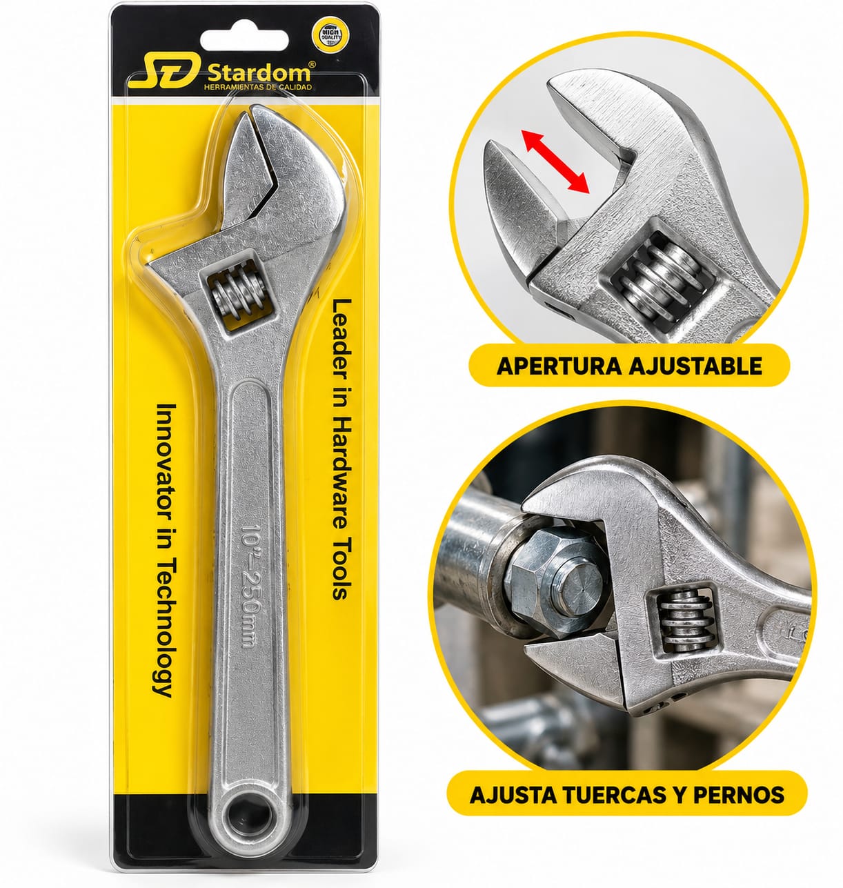 Llave Ajustable Inglesa 10 Pulgadas (250mm) Stardom Profesional SD8245