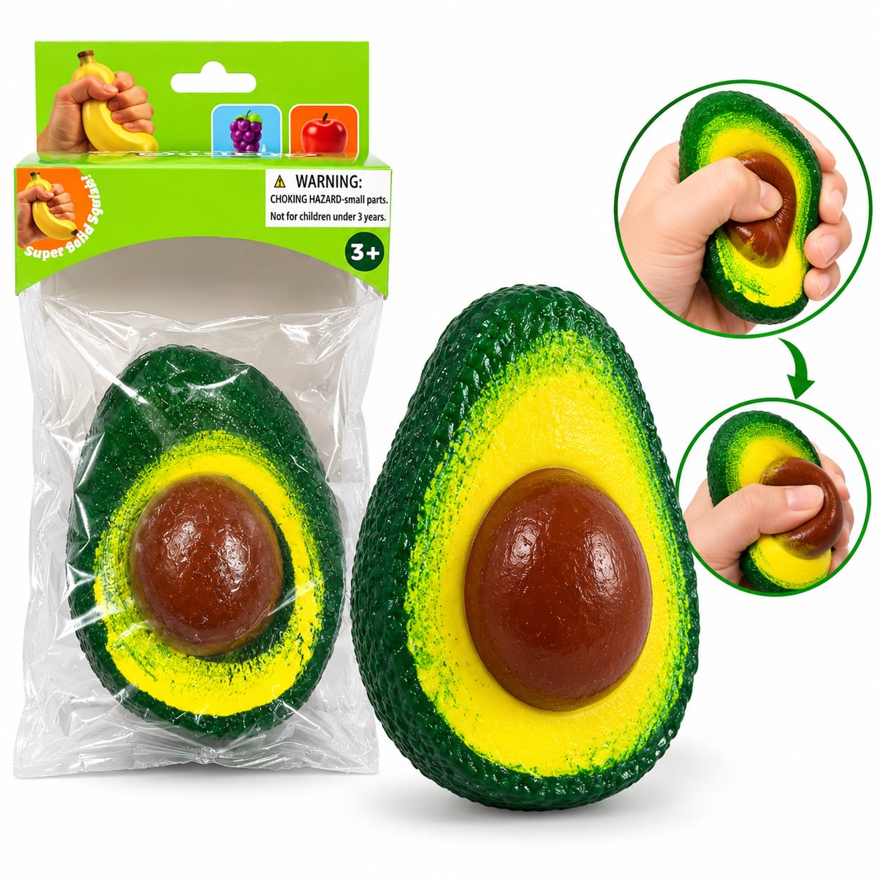 Juguete Sensorial Palta Aguacate Antiestrés Squishy Infantil ST-C28F