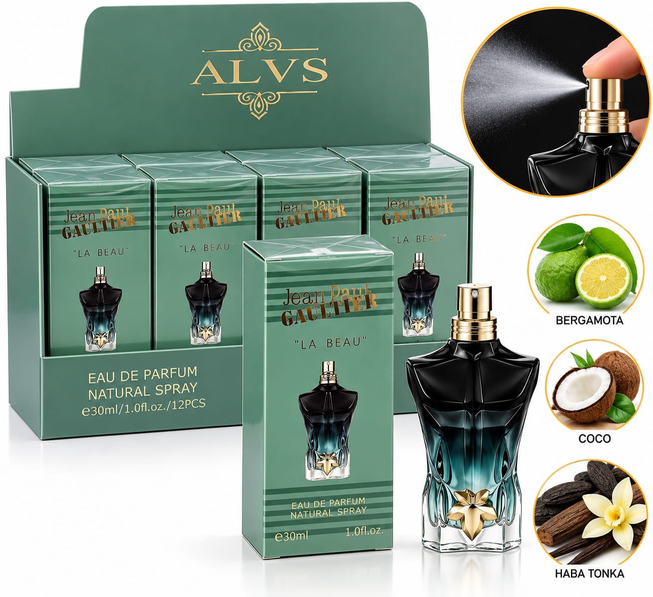 Perfume Masculino Alvs Jeam Pealn Gaulgaul La Beau 30ml Edp