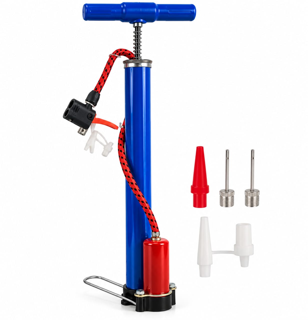 Inflador De Pie Con Recuperador Pelotas Bicicletas Motos S1514
